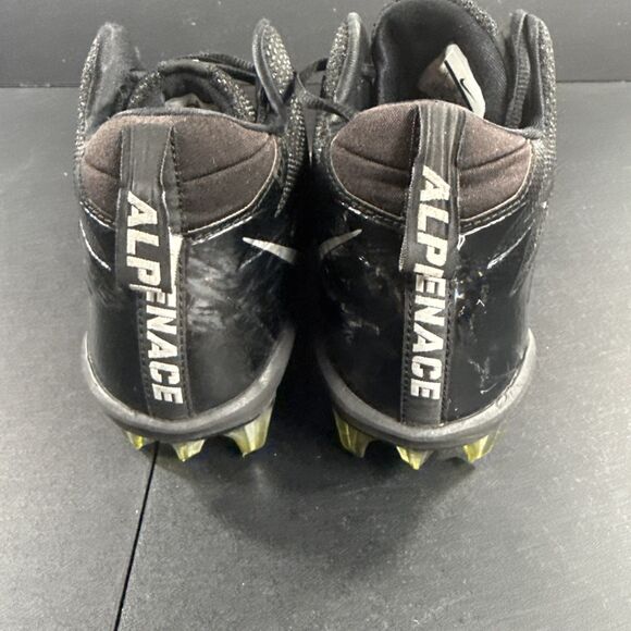 Nike Sz 11 Mens Alpha Menace Pro Mid FNL Football Cleats Black Silver 880410-010 - Picture 6 of 8